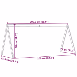 vidaXL Kids' Bed Roof Bed Canopy Bed Rooftop 209x85.5x88 cm Solid Wood Pine - Additional view 3
