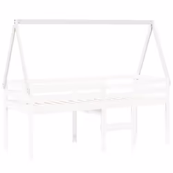 vidaXL Kids' Bed Roof Bed Canopy Rooftop White 209x85.5x88 cm Solid Wood Pine - Additional view 2