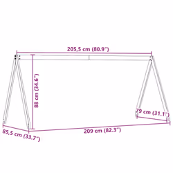 vidaXL Kids' Bed Roof Bed Canopy Wax Brown 209x85.5x88 cm Solid Wood Pine - Additional view 3