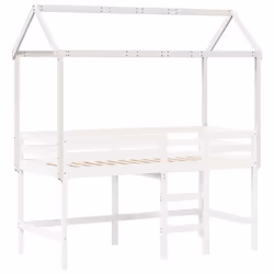vidaXL Kids' Bed Roof Bed Canopy Rooftop White 217x85.5x154 cm Solid Wood Pine - Additional view 2