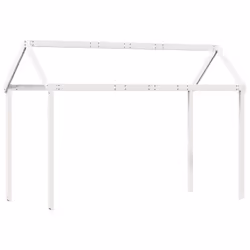 vidaXL Kids' Bed Roof Bed Canopy Rooftop White 217x85.5x154 cm Solid Wood Pine - Additional view 5