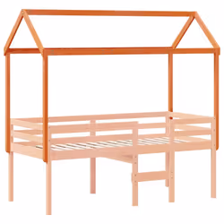 vidaXL Kids' Bed Roof Bed Canopy Wax Brown 217x85.5x154 cm Solid Wood Pine - Additional view 2