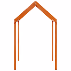 vidaXL Kids' Bed Roof Bed Canopy Wax Brown 207x95.5x159 cm Solid Wood Pine - Additional view 4