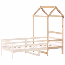 vidaXL Kids' Bed Roof Bed Canopy Bed Rooftop 118x70x176.5 cm Solid Wood Pine - Additional view 2