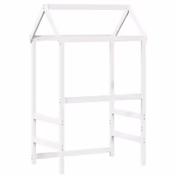 vidaXL Kids' Bed Roof Bed Canopy Rooftop White 118x70x176.5 cm Solid Wood Pine - Additional view 5