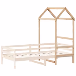 vidaXL Kids' Bed Roof Bed Canopy Bed Rooftop 98x70x176.5 cm Solid Wood Pine - Additional view 2