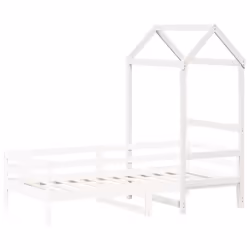 vidaXL Kids' Bed Roof Bed Canopy Rooftop White 98x70x176.5 cm Solid Wood Pine - Additional view 2