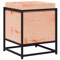 vidaXL Garden Planter Outdoor Flower Pot Planter Pot Wax Brown Solid Wood Pine - solid douglas wood, 40 x 40 x 50 cm