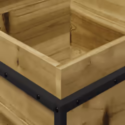 vidaXL Garden Planter Outdoor Flower Pot Planter Pot Wax Brown Solid Wood Pine - impregnated pine, 40 x 40 x 50 cm - Additional view 7