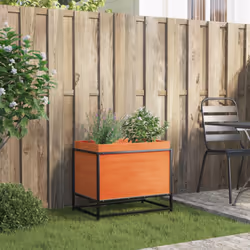vidaXL Garden Planter Outdoor Flower Pot Planter Pot Wax Brown Solid Wood Pine - wax brown pine, 60 x 40 x 50 cm - Additional view 2