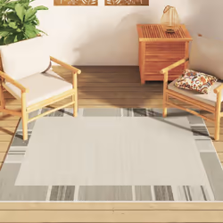 vidaXL Indoor and Outdoor Rug Short Pile Mat Area Rug Anti Slip Carpet Runner - border, 120 x 180 cm - Additional view 2