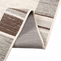 vidaXL Indoor and Outdoor Rug Short Pile Mat Area Rug Anti Slip Carpet Runner - border, 120 x 180 cm - Additional view 4
