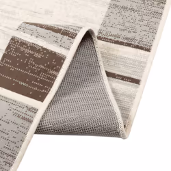 vidaXL Indoor and Outdoor Rug Short Pile Mat Area Rug Anti Slip Carpet Runner - border, 190 x 300 cm - Additional view 4