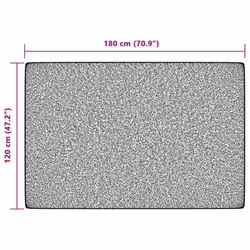 vidaXL Indoor and Outdoor Rug Short Pile Mat Area Rug Anti Slip Carpet Runner - square, 120 x 180 cm - Additional view 3
