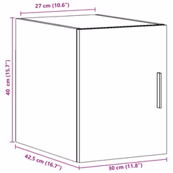 vidaXL Wall Cabinet Bathroom Shelf Wall Hanging Cabinet White Engineered Wood - white