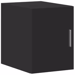 vidaXL Wall Cabinet Bathroom Shelf Wall Hanging Cabinet White Engineered Wood - black