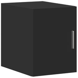 vidaXL Wall Cabinet Bathroom Shelf Wall Hanging Cabinet White Engineered Wood - black
