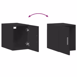 vidaXL Wall Cabinet Bathroom Shelf Wall Hanging Cabinet White Engineered Wood - black - Additional view 7