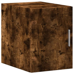 vidaXL Wall Cabinet Bathroom Shelf Wall Hanging Cabinet White Engineered Wood - smoked oak