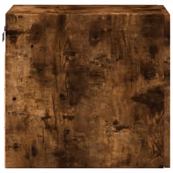 vidaXL Wall Cabinet Bathroom Shelf Wall Hanging Cabinet White Engineered Wood - smoked oak - Additional view 4
