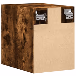 vidaXL Wall Cabinet Bathroom Shelf Wall Hanging Cabinet White Engineered Wood - smoked oak - Additional view 5