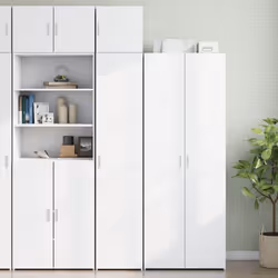 vidaXL Wall Cabinet Bathroom Shelf Wall Hanging Cabinet Engineered Wood - white