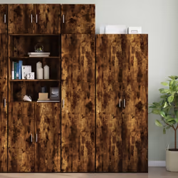 vidaXL Wall Cabinet Bathroom Cabinet Wall Hanging Cabinet Engineered Wood - smoked oak