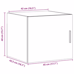 vidaXL Wall Cabinet Bathroom Cabinet Wall Hanging Cabinet Engineered Wood - smoked oak