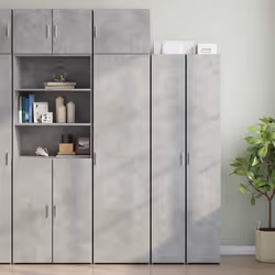 vidaXL Wall Cabinet Bathroom Storage Cabinet Concrete Grey Engineered Wood - concrete grey