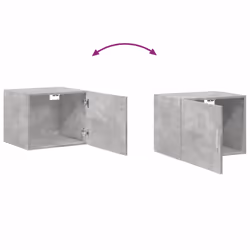 vidaXL Wall Cabinet Bathroom Storage Cabinet Concrete Grey Engineered Wood - concrete grey - Additional view 6