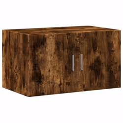 vidaXL Wall Cabinet Bathroom Shelf Wall Hanging Cabinet Black Engineered Wood - smoked oak
