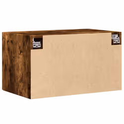 vidaXL Wall Cabinet Bathroom Shelf Wall Hanging Cabinet Black Engineered Wood - smoked oak - Additional view 5