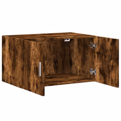 vidaXL Wall Cabinet Bathroom Shelf Wall Hanging Cabinet Black Engineered Wood - smoked oak - Additional view 6