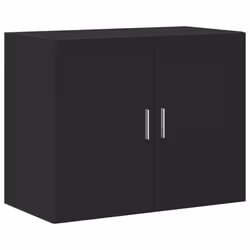 vidaXL Wall Cabinet Bathroom Wall Hanging Cabinet Engineered Wood - black