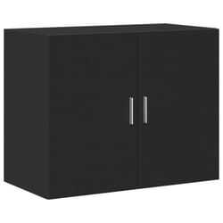 vidaXL Wall Cabinet Bathroom Wall Hanging Cabinet Engineered Wood - black