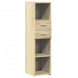 vidaXL Highboard Sideboard Cabinet Storage Cupboard Brown Oak Engineered Wood - sonoma oak