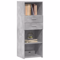 vidaXL Highboard Sideboard Cabinet Storage Cupboard Brown Oak Engineered Wood - concrete grey - Additional view 2