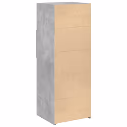 vidaXL Highboard Sideboard Cabinet Storage Cupboard Brown Oak Engineered Wood - concrete grey - Additional view 5