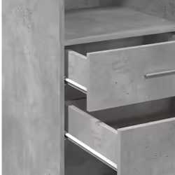 vidaXL Highboard Sideboard Cabinet Storage Cupboard Brown Oak Engineered Wood - concrete grey - Additional view 7