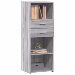 vidaXL Highboard Sideboard Cabinet Storage Cupboard Brown Oak Engineered Wood - grey sonoma - Additional view 2