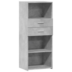 vidaXL Highboard Sideboard Cabinet Storage Cupboard Brown Oak Engineered Wood - concrete grey
