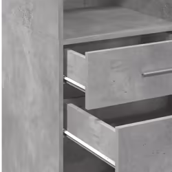 vidaXL Highboard Sideboard Cabinet Storage Cupboard Brown Oak Engineered Wood - concrete grey - Additional view 7