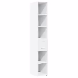 vidaXL Highboard Sideboard Cabinet Storage Cupboard White Engineered Wood - white