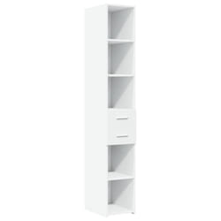 vidaXL Highboard Sideboard Cabinet Storage Cupboard White Engineered Wood - white