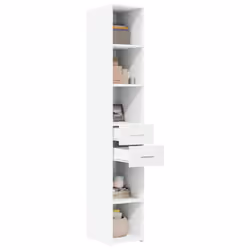 vidaXL Highboard Sideboard Cabinet Storage Cupboard White Engineered Wood - white
