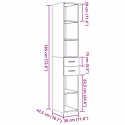vidaXL Highboard Sideboard Cabinet Storage Cupboard White Engineered Wood - white