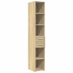 vidaXL Highboard Sideboard Cabinet Storage Cupboard White Engineered Wood - sonoma oak