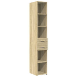 vidaXL Highboard Sideboard Cabinet Storage Cupboard White Engineered Wood - sonoma oak