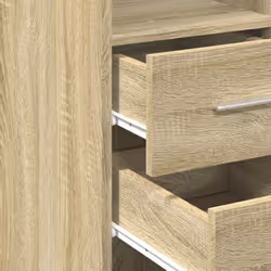 vidaXL Highboard Sideboard Cabinet Storage Cupboard White Engineered Wood - sonoma oak - Additional view 6