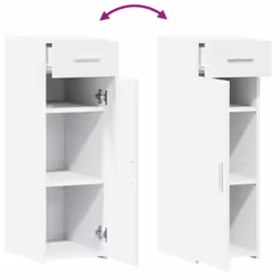 vidaXL Sideboard Cupboard Side Cabinet Highboard Grey Sonoma Engineered Wood - white - Additional view 6